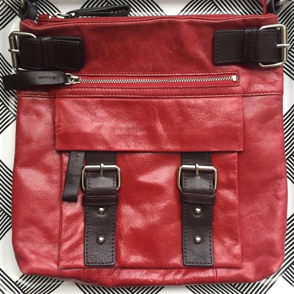 Danier Handbags - Red Danier Leather Bag